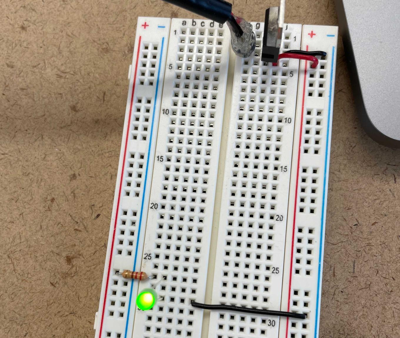 Lighting a single LED